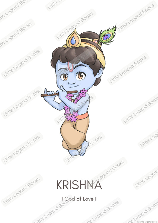 Krishna Poster - Digital Download (No physical item is shipped)