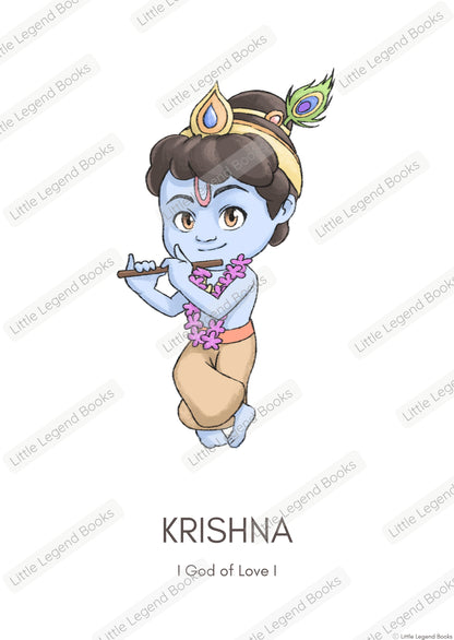 Krishna Poster - Digital Download (No physical item is shipped)