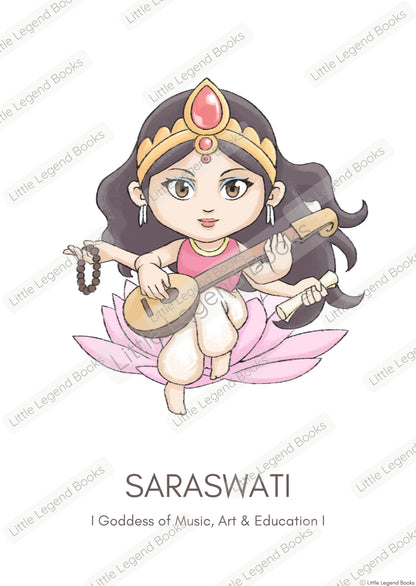Saraswati Poster - Digital Download (No physical item is shipped)